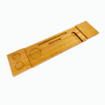 Best Selling Luxury Premium Bamboo Wood Bath Trays Premium Bathroom Sets Reading Rack Tray Bathtub Caddy Home Shower Toothbrush