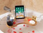 Best Selling Luxury Premium Bamboo Wood Eco-Friendly Bath Trays Reading Rack Bathtub Caddy Home Hotel Office Use Custom Logo - Image 2