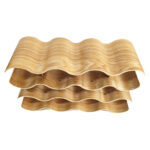 Hot Sale Modern Style 10 Bottles Wine Display Holder Wavy Wine Organizer Freestanding Wooden Bamboo Racks for Home - Image 2