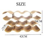 Hot Sale Modern Style 10 Bottles Wine Display Holder Wavy Wine Organizer Freestanding Wooden Bamboo Racks for Home - Image 3