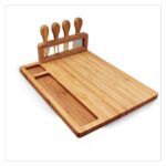 DDP Service Bamboo Product One-Stop Serving Factory Bamboo Cheese Board and Knife Set - Image 2
