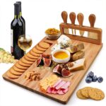 DDP Service Bamboo Product One-Stop Serving Factory Bamboo Cheese Board and Knife Set - Image 3