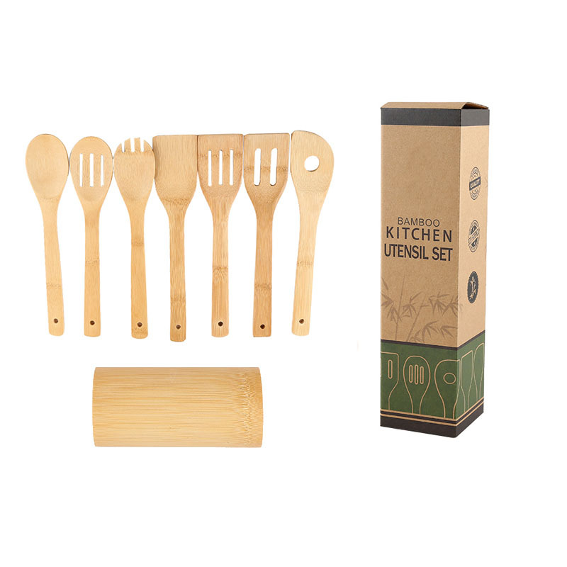 Eco-Friendly Bamboo Kitchen Utensils Set Non-Stick Cooking Spatula Tool with Holder Accessory Tool Sets for Kitchens01 Eco-Friendly Bamboo Kitchen Utensils Set Non-Stick Cooking Spatula Tool with Holder Accessory Tool Sets for Kitchens - Image 1