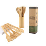 Eco-Friendly Bamboo Kitchen Utensils Set Non-Stick Cooking Spatula Tool with Holder Accessory Tool Sets for Kitchens - Image 2