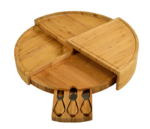 Eco-Friendly CE Certified Cheese Bamboo Board with 4-Piece Bamboo Cutlery Set and Customized Size Charcuterie Board - Image 2