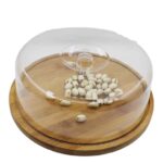 Eco-Friendly China Bamboo Kitchen Cheese Board with Chopping Function and Dome Cover