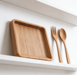 Eco-Friendly Solid Wood Engraved Modern Luxury Tableware Dessert Plate Snack Tray Parties Serving Dried Fruits - Image 3