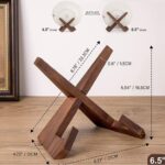 Eco-friendly Wood Kitchen Restaurant Menu Display Rack Modern Design Wall Mounted Book Stand Study Desktop Use