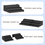 Expandable Bamboo Eco-friendly Detachable 3-Tier Adjustable Can Rack Organizer Holds 24 Cans Black (Patent Pending) - Image 2