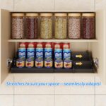 Expandable Bamboo Eco-friendly Detachable 3-Tier Adjustable Can Rack Organizer Holds 24 Cans Black (Patent Pending) - Image 3