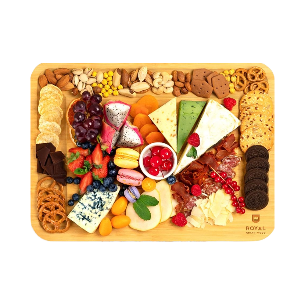 Extra Large Rectangle Bamboo Sustainable Chopping Block Cheese Board Knife Set Charcuterie Serving Tray01 Extra Large Rectangle Bamboo Sustainable Chopping Block Cheese Board Knife Set Charcuterie Serving Tray - Image 1
