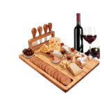 Factory Direct Eco-Friendly Bamboo Charcuterie Board Set with Cheese Board Chopping Blocks-Durable Kitchenware Dishwasher Safe - Image 2