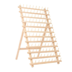Foldable Wood Organizer Rack with 120 Spools Wall Mount Sewing Storage Holder for Cone Embroidery Machine Sewing Storage Rack