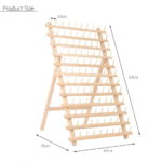 Foldable Wood Organizer Rack with 120 Spools Wall Mount Sewing Storage Holder for Cone Embroidery Machine Sewing Storage Rack - Image 3