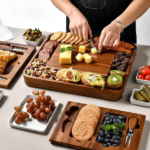 Handmade Acacia Wood Cheese Board Afternoon Tea Snack Box with Fruit Plate Custom Size Chopping Blocks for Serving Food Deli Set - Image 3