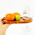 Handmade Classic Design Natural Wooden Round Dish Eco-Friendly Oval Acacia Wood Goblet Holder Tray for Parties - Image 3