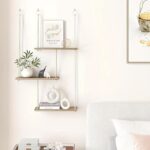 High Quality New Bohemian Style Floating Plant Rack Wooden Wall Decoration Hanging Rope for Bedroom Study Living Room Storage - Image 3