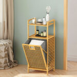 Hot Sale Addreen ALB-001 Eco-Friendly High Capacity Bamboo Laundry Basket with Handles Legs for Home Use Custom Logo Available - Image 4