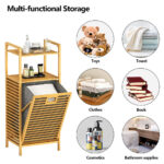 Hot Sale Addreen ALB-001 Eco-Friendly High Capacity Bamboo Laundry Basket with Handles Legs for Home Use Custom Logo Available - Image 2