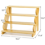Hot Selling Multifunctional 4-Tiered Bamboo Cake Stand Display Rack Durable Wooden Cupcakes Organizer Holder Modern Non-Folding - Image 3