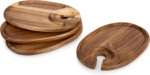 Hotsell Acacia Wood Charcuterie Board Wooden Wine Glass Holder and Snack Tray Plates for Desserts Dishes & Plats - Image 2