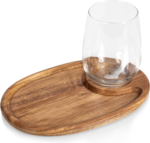 Hotsell Acacia Wood Charcuterie Board Wooden Wine Glass Holder and Snack Tray Plates for Desserts Dishes & Plats - Image 3