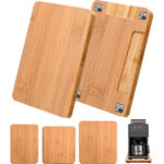 Kitchen Appliances, Bamboo Sliding Tray for Coffee Maker, Countertop Appliance Slider with 360° Rolling, Counter Slider Tray - Image 3