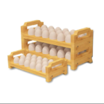 Kitchen Fresh Egg Storage Box Wooden Egg Tray Rack for Egg Storage in Kitchen