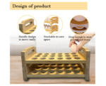 Kitchen Fresh Egg Storage Box Wooden Egg Tray Rack for Egg Storage in Kitchen - Image 3