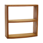 Manada Three-Layer Backless Teak Storage Cabinet