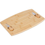 Modern Bamboo Cheese Board Knife Set Serving Tray Knives for Cheese Plate for Serving Charcuterie Board in Kitchen
