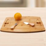 Modern Bamboo Cheese Board Knife Set Serving Tray Knives for Cheese Plate for Serving Charcuterie Board in Kitchen - Image 3