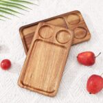 Modern Creative Acacia Wood Tray Eco-Friendly Rectangular Household Plate for Bread Dessert Fruit Cake Dinner Wood Plate - Image 3
