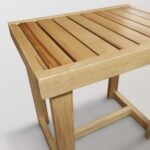 Modern Design Multifunction Shower Bench Natural Oak Shower Stool for Bathroom Use - Image 2