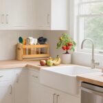 Modern Eco-Friendly Bamboo Non-Folding Kitchen Tableware Stand Multifunction 6-Compartment Cutlery Storage Rack Customizable - Image 2