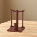 Modern Single-Tier Solid Wood Wool Bobbin Holder Hand-Woven Cross-Border Rotatable Yarn Rack Easy Standing Storage Rack