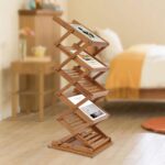 Modern Standing Bamboo Five-Tier Multifunction Storage Rack for Living Room-Sustainable Design - Image 2