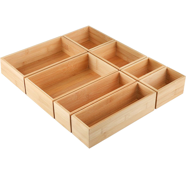 Multi Use Cutlery Organizer Kitchen Drawer Tray Drawer Organizer Set Bamboo Drawer Organizer01 Multi Use Cutlery Organizer Kitchen Drawer Tray Drawer Organizer Set Bamboo Drawer Organizer - Image 1