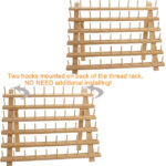 New 2X60 Spools Wooden Eco-friendly Sustainable Thread Rack Embroidery Quilting Sewing Tools Organizer Hanging Hooks for Living - Image 3