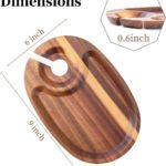 Polished Acacia Wood Disposable LFGB Certified Custom Logo Wine Glass Appetizer Cocktail Tray Red Wine Cup Holder for Western - Image 3