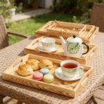Portable Pine Wood Pallets Creative Classic Carved Lacquer Valet Tray for Food Beverage Serving in Kitchen Living Room Bar - Image 3