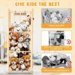 Single-Tier Solid Wood Plush Doll Storage Rack Kids & Teen Storage Solution for Living Room & Toy Organization - Image 2