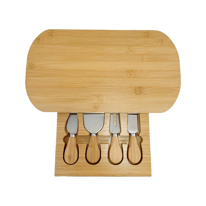 Square Edge Eco-friendly Bamboo Cheese Cutting Board Set Slide Drawer Cheese Label Slot Home Use Dishwasher Safe Chopping Blocks01 Square Edge Eco-friendly Bamboo Cheese Cutting Board Set Slide Drawer Cheese Label Slot Home Use Dishwasher Safe Chopping Blocks - Image 1