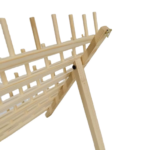 Standing Type Wood Hair Braiding Rack Sewing Thread Extension Holder with Box Packing Folding Design 5-Tier Durable Adjustable - Image 3