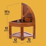 Teak Wood Eco-Friendly Shower Bench Modern Design Non-Slip Storage Easy Assembly (Phillips Screwdriver Hex Wrench) Shower Stool - Image 2