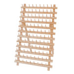 Threadart 120 Large Spool Wood Thread Rack Durable Standing Type Folding Wig Thread Rack for Sewing Threads Wax Spools Box