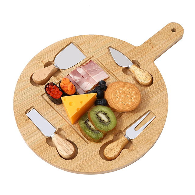 Wholesale Round Cutting Bamboo Board With Handle and Knife Set Unique House Warming Gifts New Home Anniversary Wedding Gifts01 Wholesale Round Cutting Bamboo Board With Handle and Knife Set Unique House Warming Gifts New Home Anniversary Wedding Gifts - Image 1