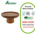 Wood Polished Modern Solid Cake Display Stand 6 Inch Dessert Plates Cupcake Pedestal Wedding Serving Table Parties Decorating