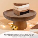 Wood Polished Modern Solid Cake Display Stand 6 Inch Dessert Plates Cupcake Pedestal Wedding Serving Table Parties Decorating - Image 2