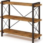 Wood Storage Rack 3-Tier Modern Simple Multi-functional Living Room/Office/Home/Hotel Use Brown Box Packaging Addreen AW09 High